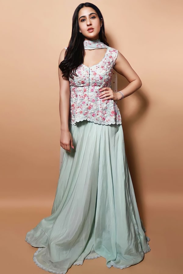 Buy Sara Ali Khan Sharara Suit Online 2022 - Anaya Designer Studio