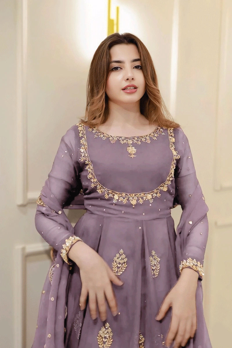 Sequence Embroidery Work Gown 