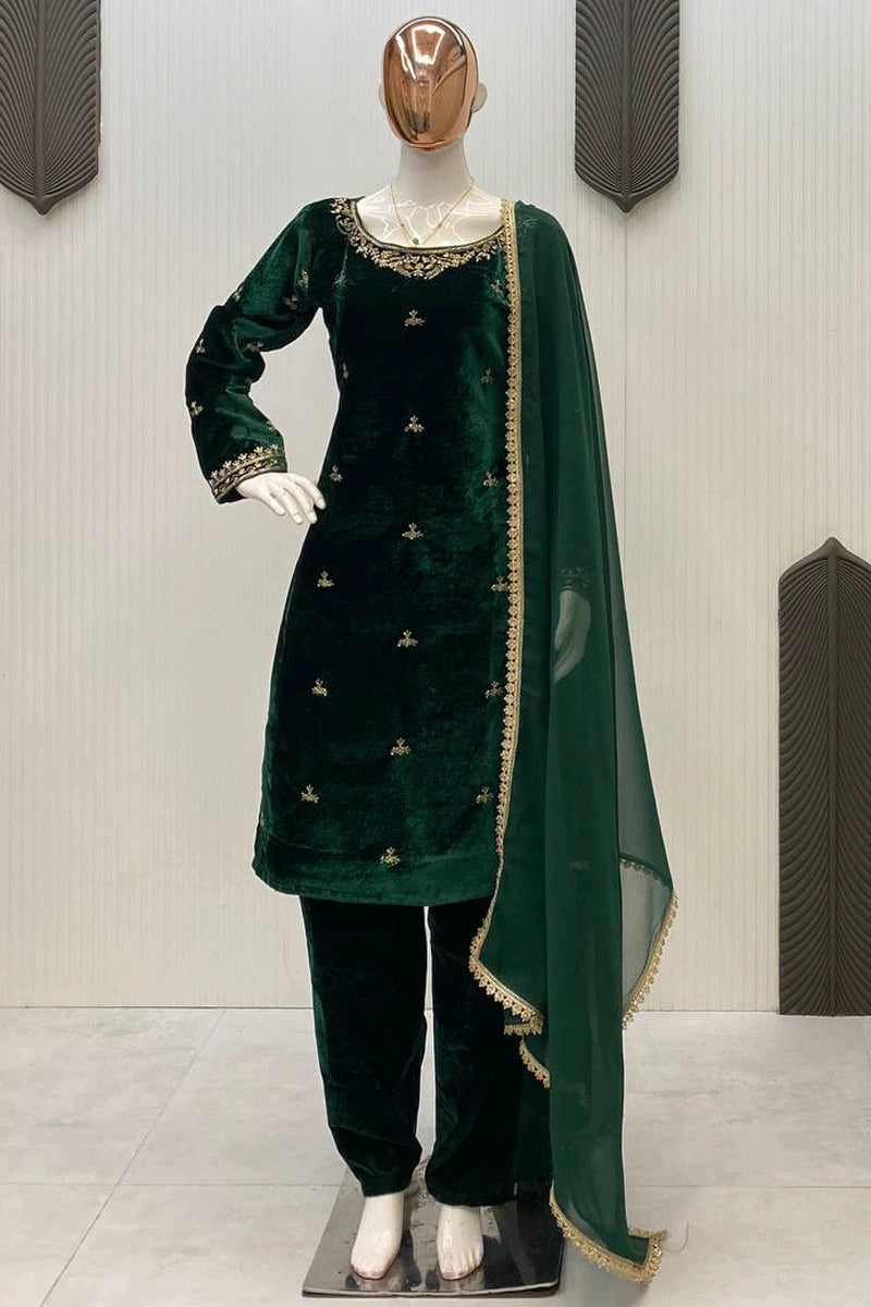 Sequence Work Mehendi Suit