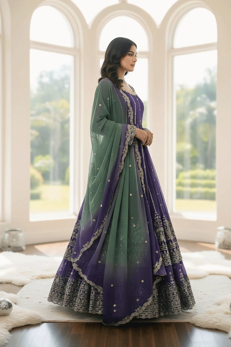 Sequined bridal function dress