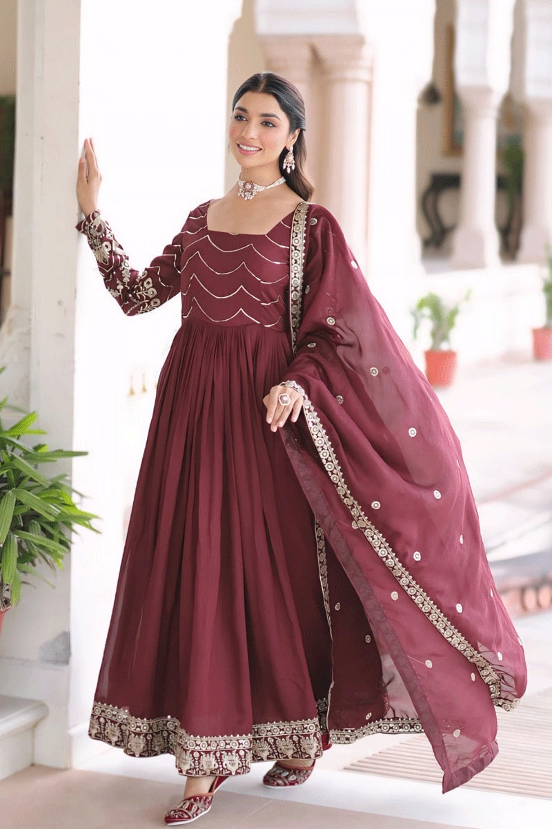 Sequins Embroidery Anarkali