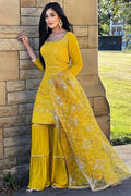 Short Kurta With Sharara Palazzo