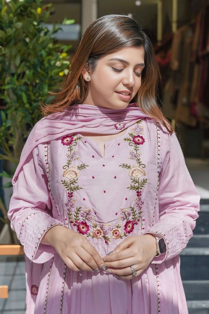 Silk Anarkali suit