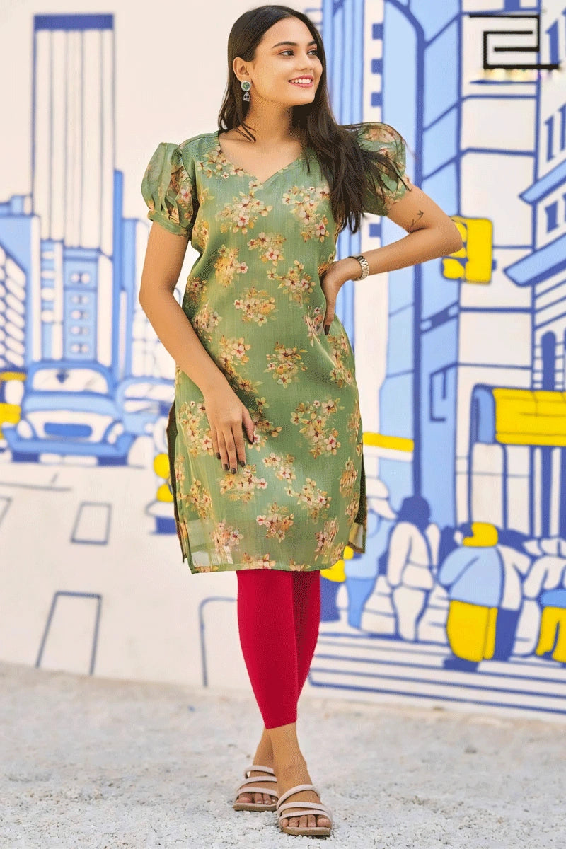 Green Kurti for Mehendi Ceremony