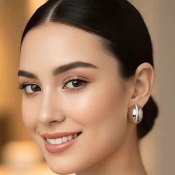 Silver Tone Hoop Earrings