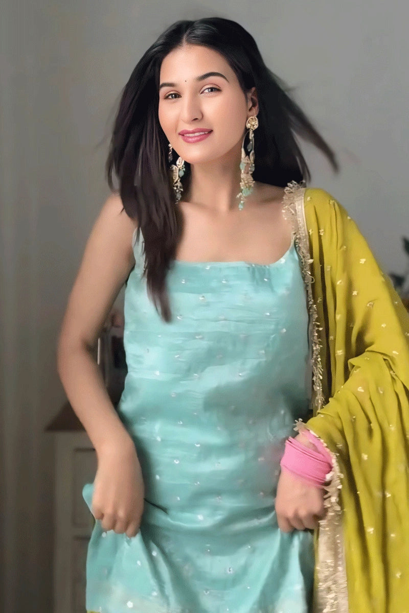 Chinon Silk Plazo Dress 