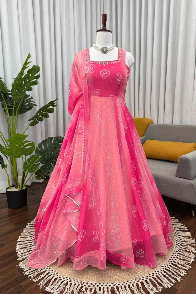 Sleeveless georgette Anarkali Dress 