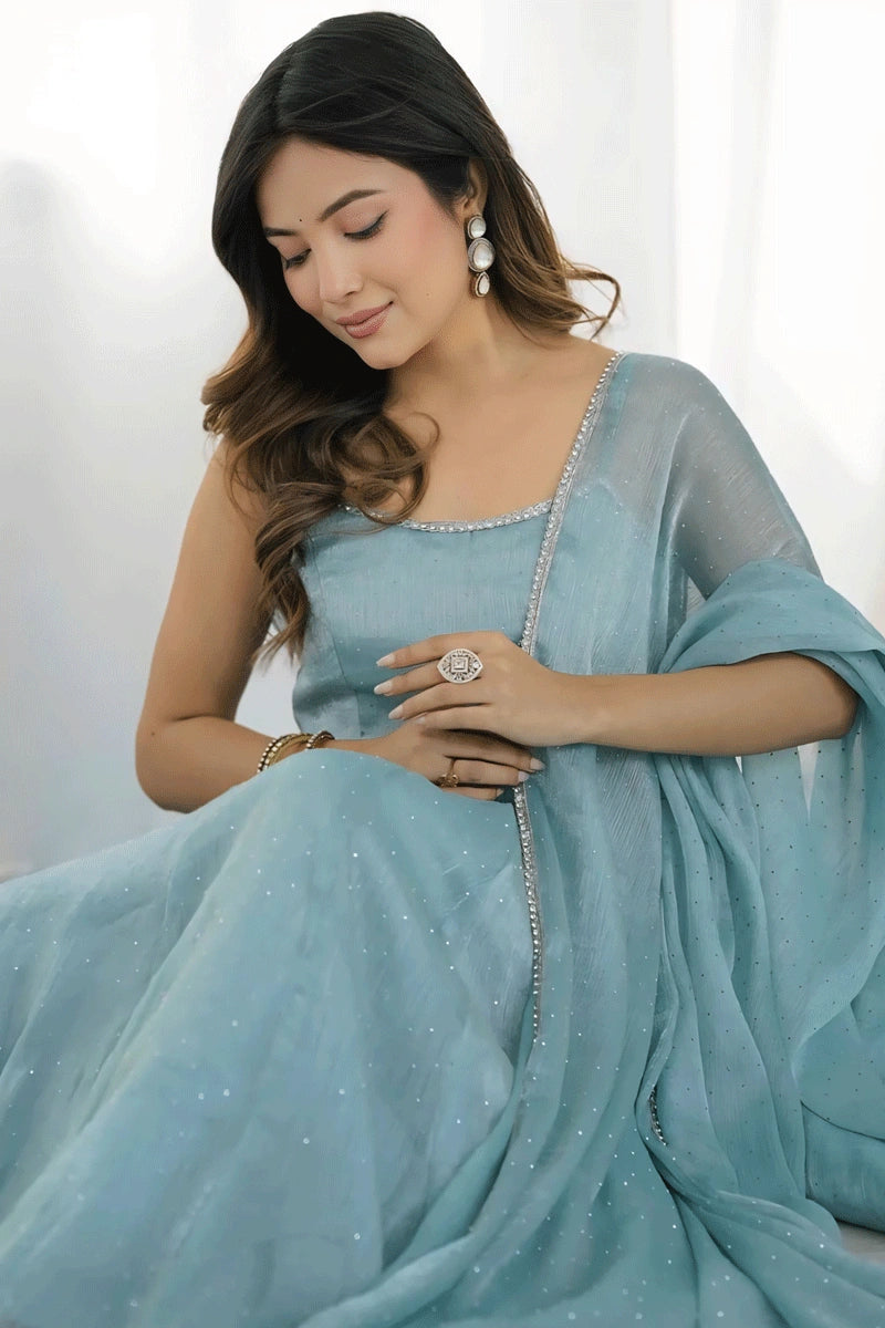 Sleevesless Anarkali Suit 