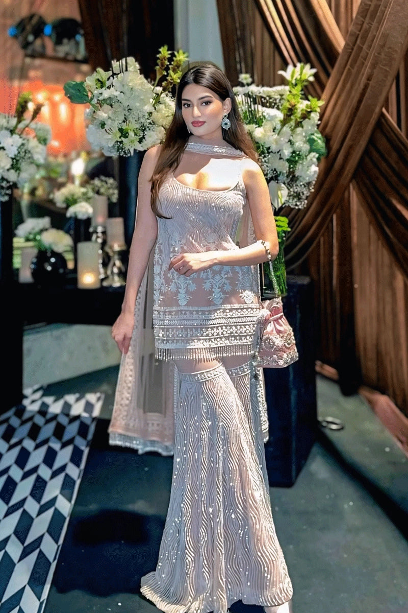 Soft Net Sharara Suit 