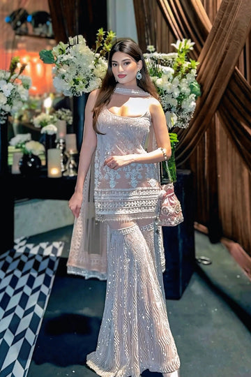 Soft Net Sharara Suit 