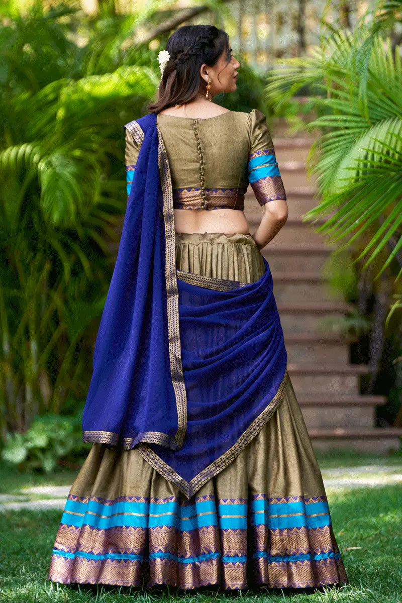 Traditional Kerala Wedding Half Saree Design