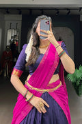 South Indian Pattu skirt and dupatta