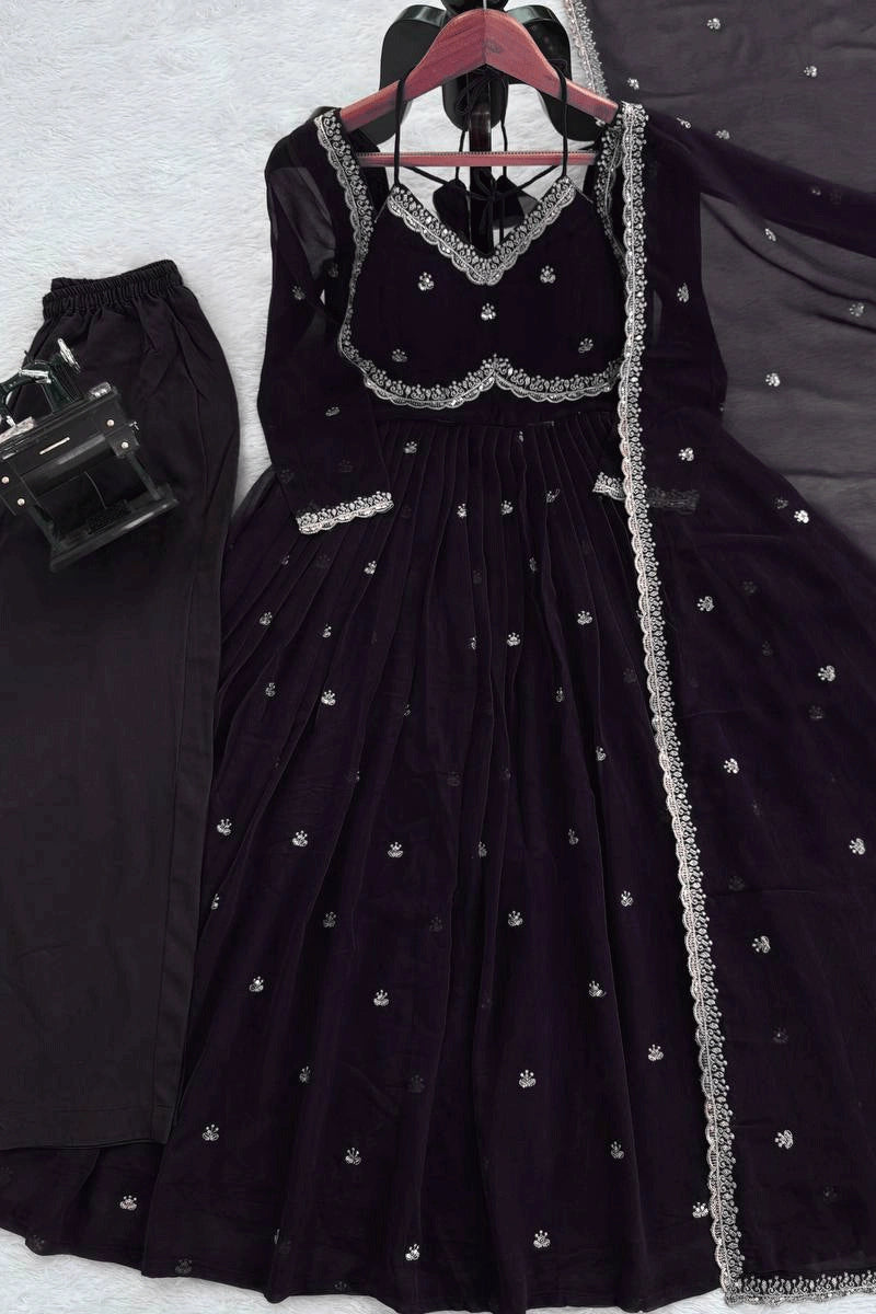 Stylish Black Anarkali