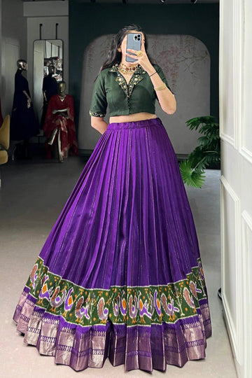 Stylish Color Contrast Lehenga