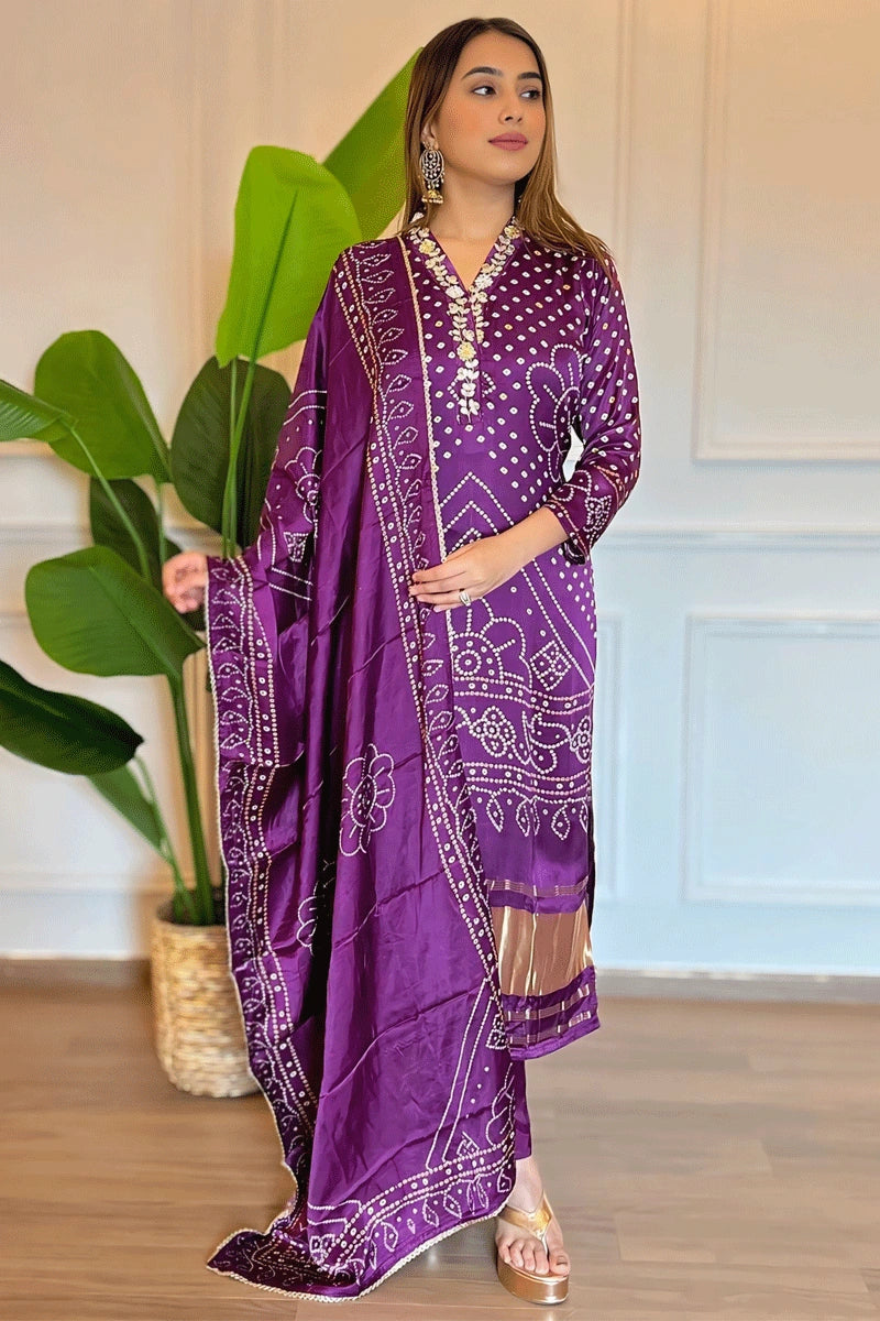 bandhani silk dress Banarasi Bandhani Dress - Bandhani - KaLa Bandhej - Upto 50 % Off