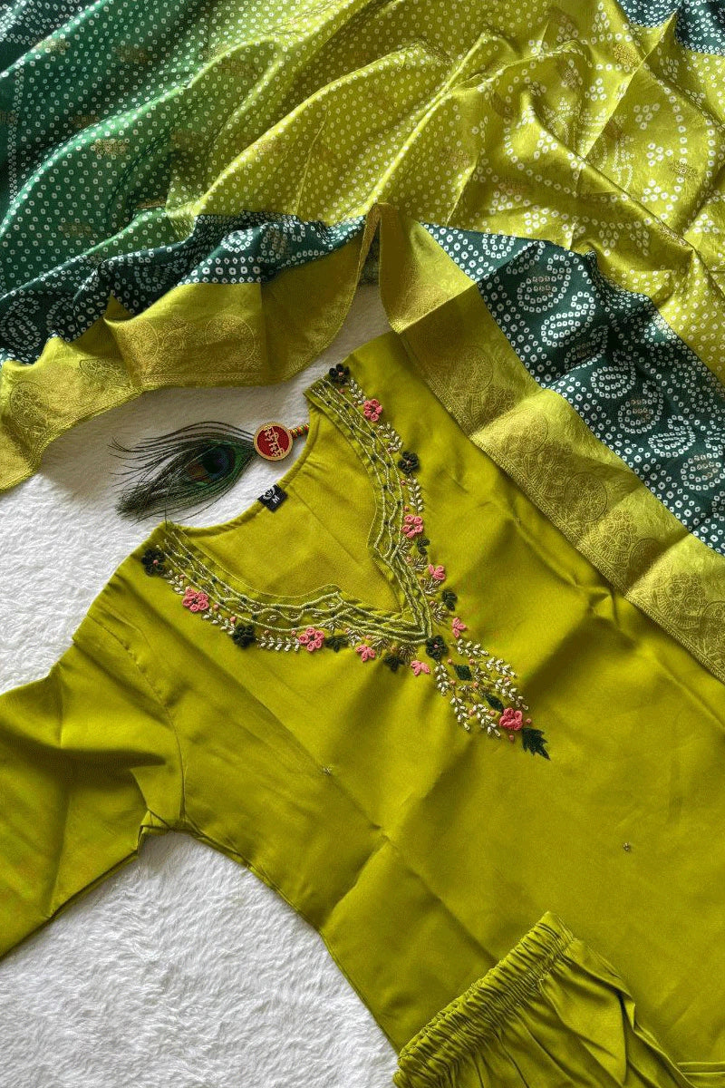 Stylish Handcrafted Silk Dress for Gen Z Girl