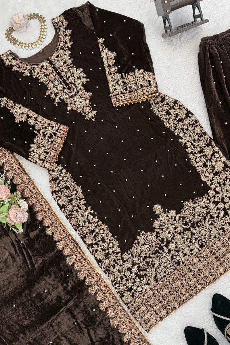 Stylish Velvet Dress