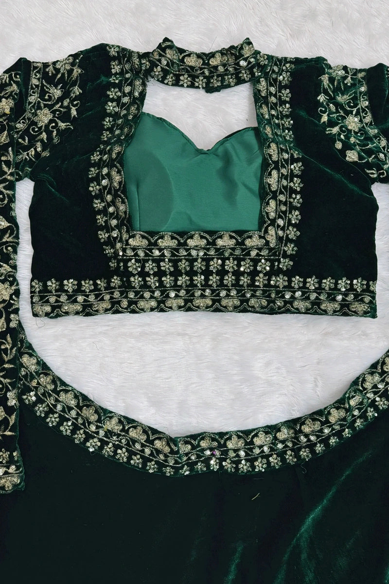 Stylish Velvet Lehenga