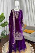 Stylish full sleeves Sharara dress