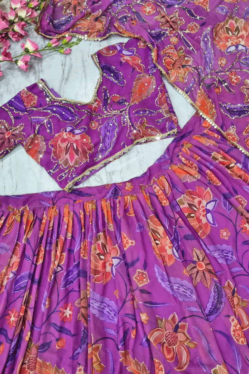 Stylish georgette lehenga