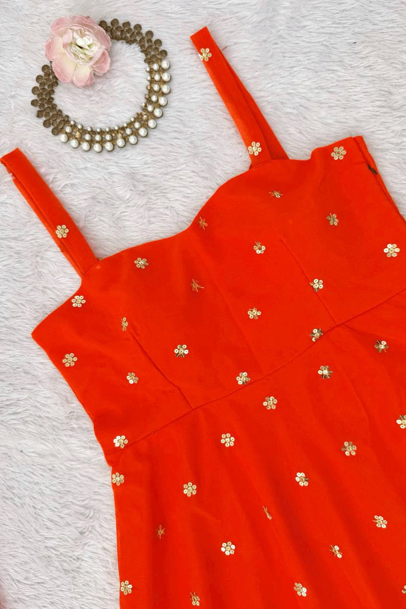 Stylish sleeveless Sharara dress