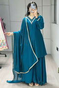 Teal sharara suit