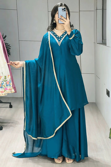 Teal sharara suit