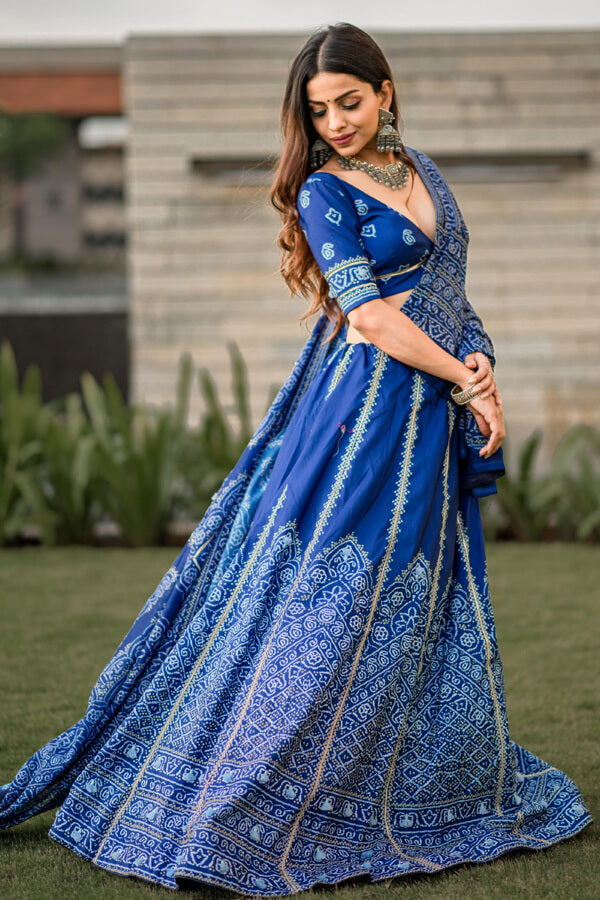 Traditional Bandhani Lehenga For Wedding