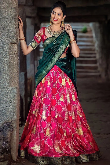 Traditional Half Saree Designs For Wedding