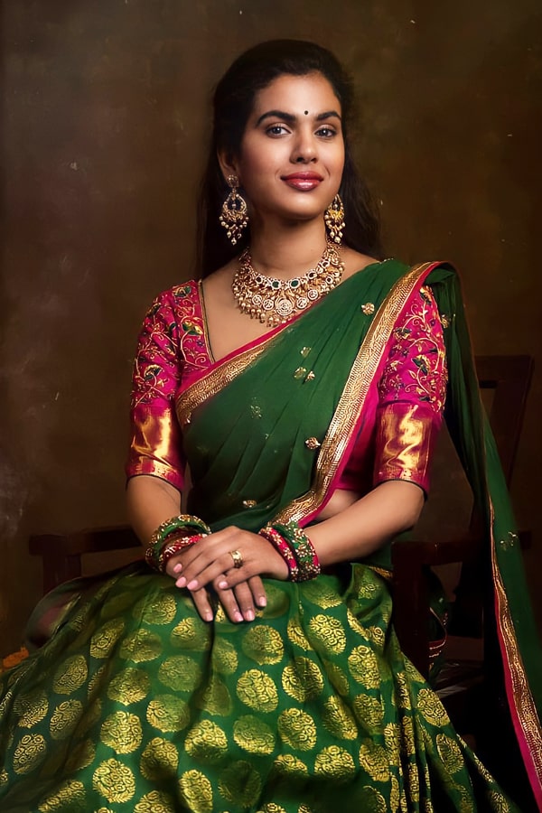 Traditional Half Saree with Price Pattu