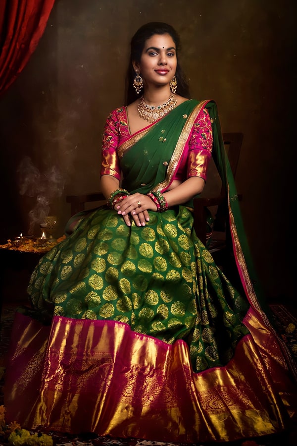 Traditional Half Saree with Price Pattu