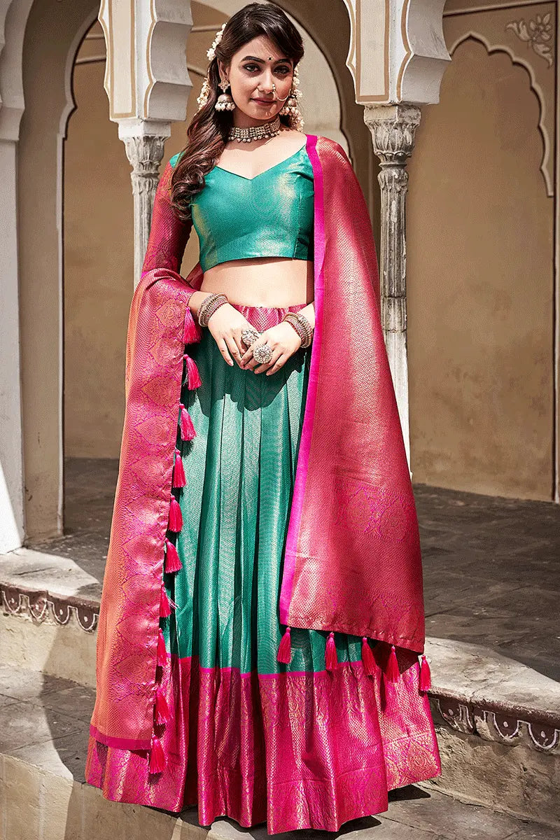 Traditional Pattu Half Saree For Girls 2023