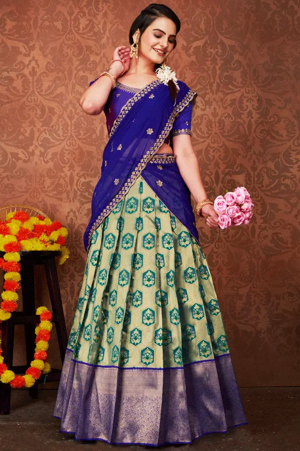 Traditional Pattu Half Saree Models