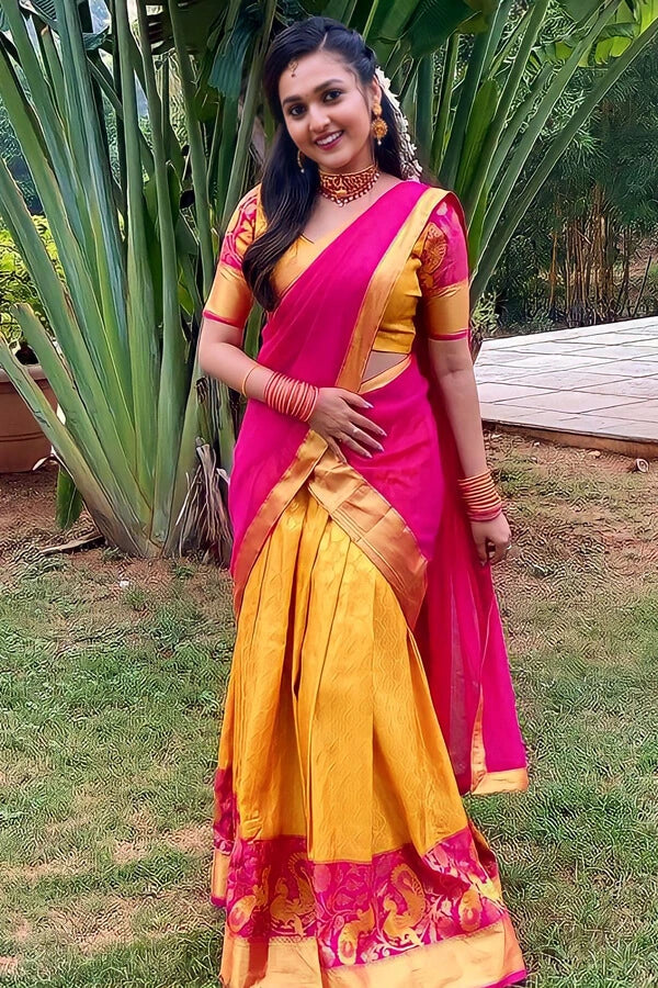 New Model Pattu Half Saree Design Online Shopping - Anaya Designer Studio
