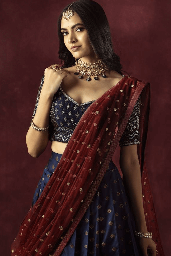 Traditional New Half Saree Photos For Girls