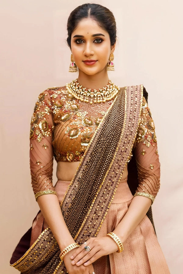 Latest South Indian Dhavani Half Saree For Girls - Anaya Designer Studio