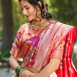Jacquard Fabric Half Saree Collection In Marathi Look