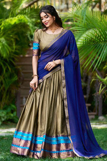 Traditional Kerala Wedding Half Saree Design