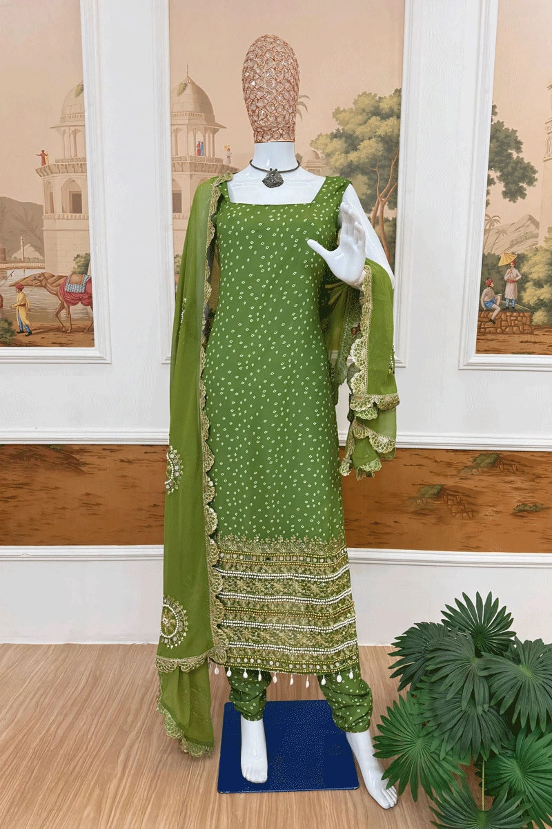 Traditional Bandhani outfit