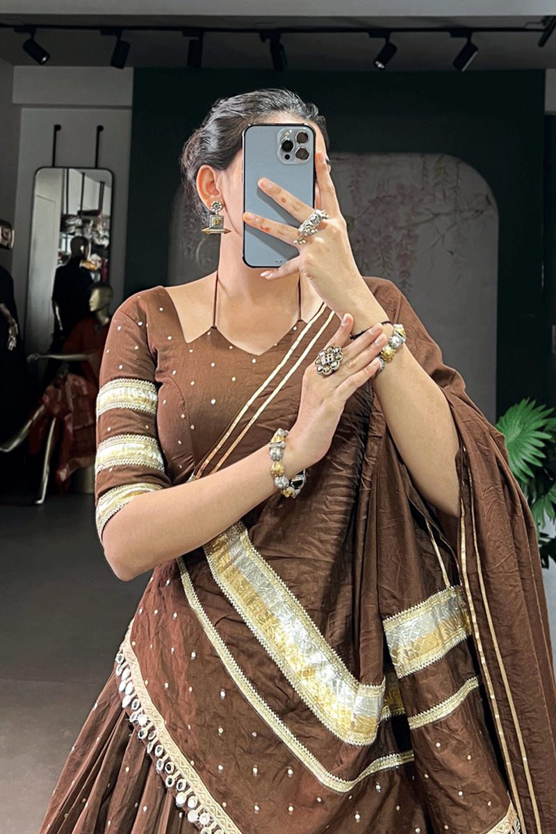 Brown Wedding Lehenga