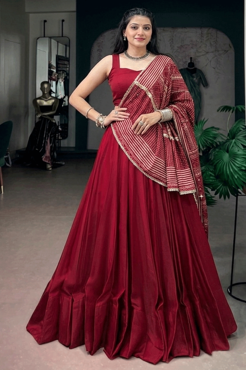 Traditional Mirror Work Lehenga Choli