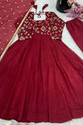 Traditional Red Anarkali