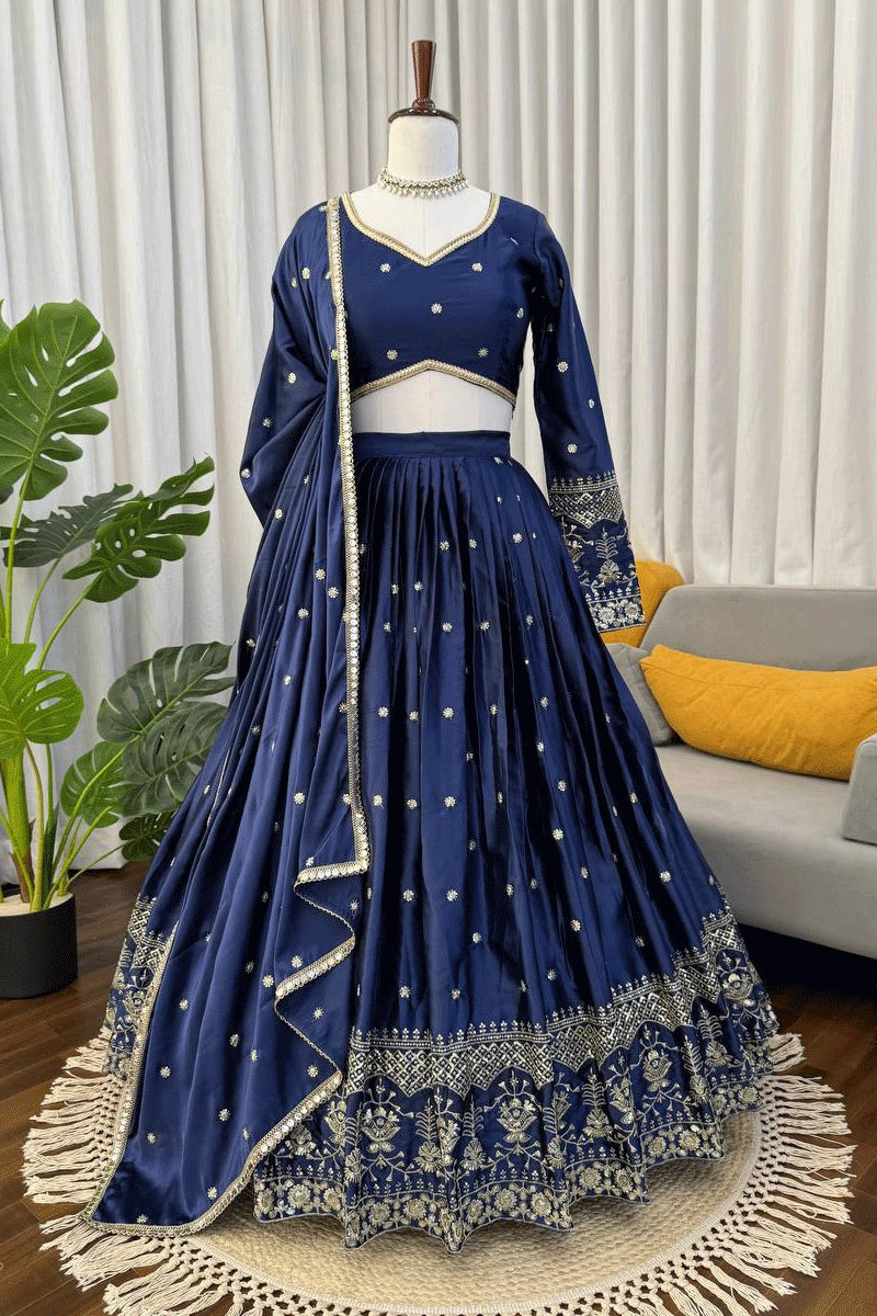 Traditional embroidery lehenga