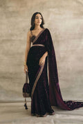 Trending velvet saree design