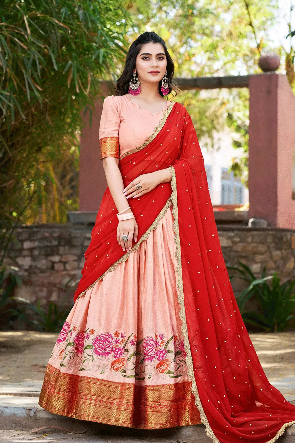 Trending pattu half saree designs Collection