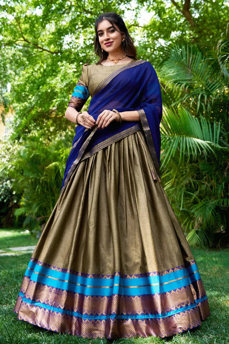 Trendy Pattu Half Saree Designs Collection Online Shopping