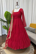 Trendy layered Anarkali gown
