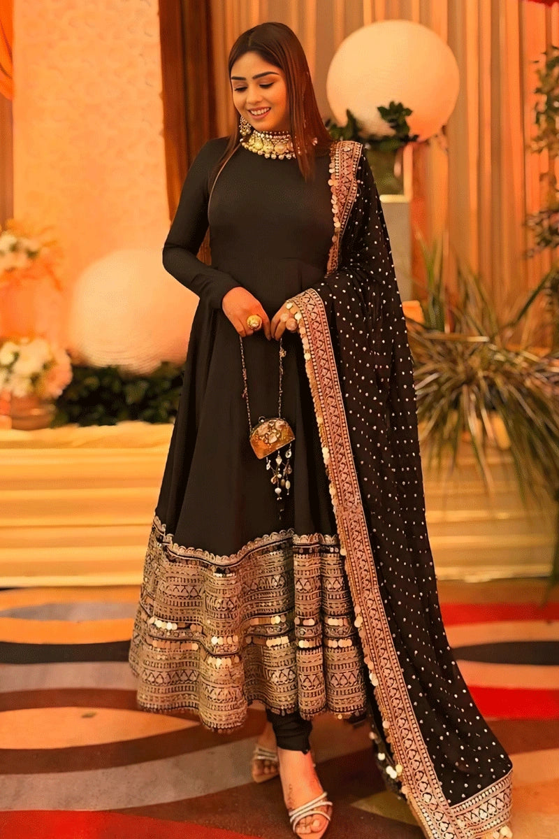 Trendy stitched anarkali outfit