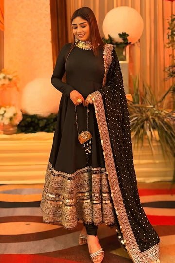 Trendy stitched anarkali outfit