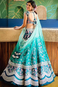 Unique lehenga for sisters wedding Firozi 2021